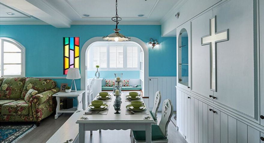 石家莊裝修案例潤江煦園 田園風格 116平