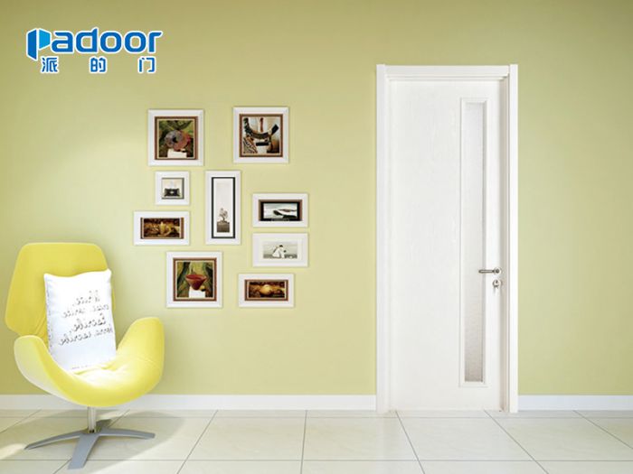 石家莊派的門（PVB002-BOM）實(shí)木復(fù)合PVC免漆單開玻璃門